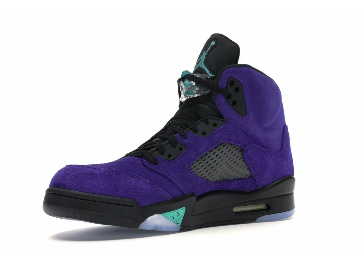 Jordan 5 Retro Alternate Grape 136027-500 GRAPE ICE/NEW EMERALD-BLACK - savito
