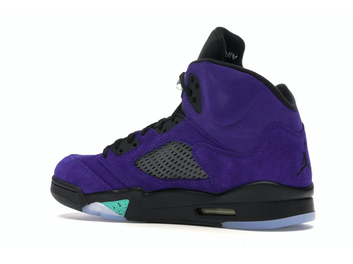 Jordan 5 Retro Alternate Grape 136027-500 GRAPE ICE/NEW EMERALD-BLACK - savito