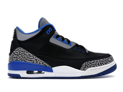 Jordan 3 Retro Sport Blue Black Wolf Grey Sneakers 136064-007 2014 - savito