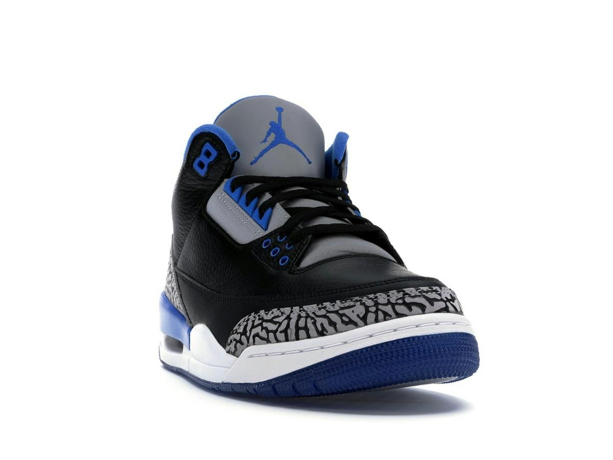 Jordan 3 Retro Sport Blue Black Wolf Grey Sneakers 136064-007 2014 - savito