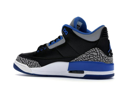 Jordan 3 Retro Sport Blue Black Wolf Grey Sneakers 136064-007 2014 - savito
