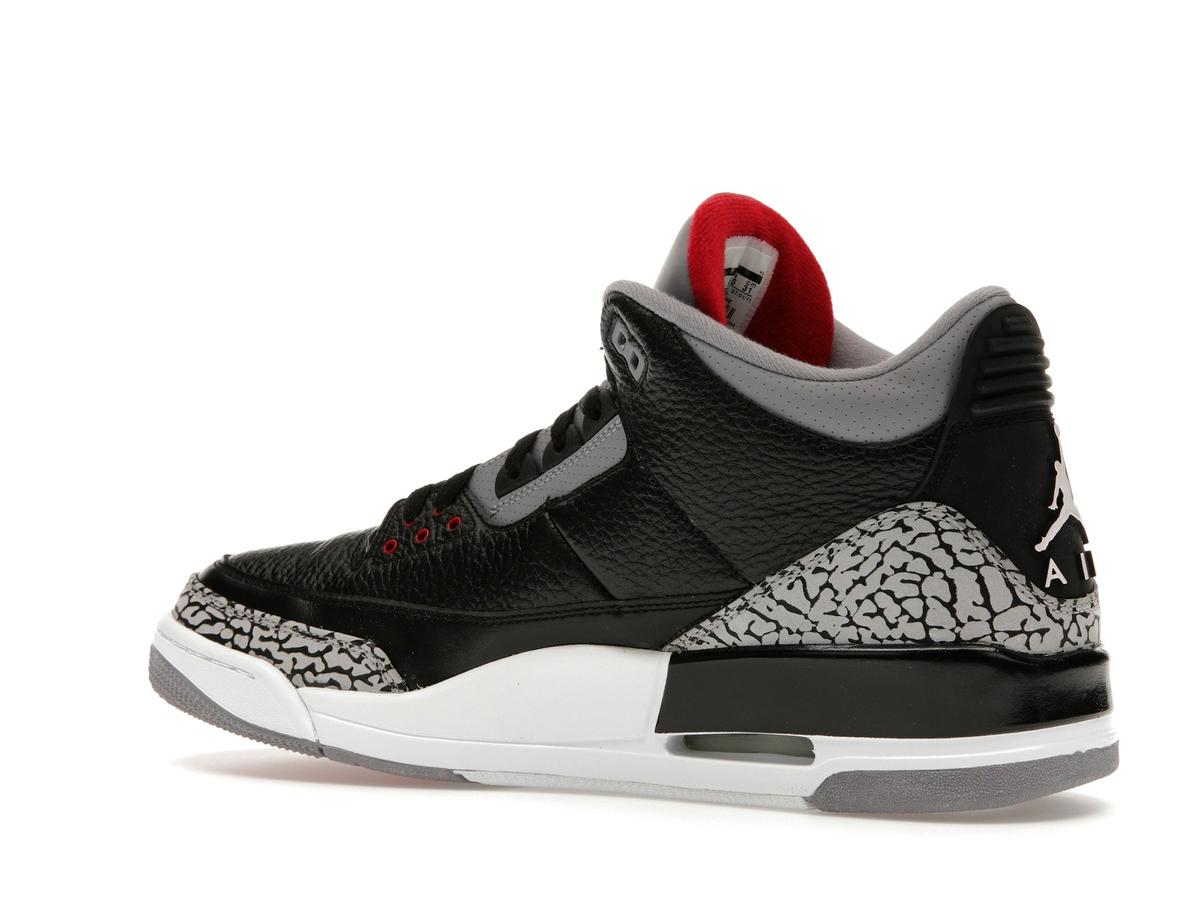 Jordan 3 Retro Black Cement (2011) Black Cement Grey White Varsity Red 136064-010 - savito