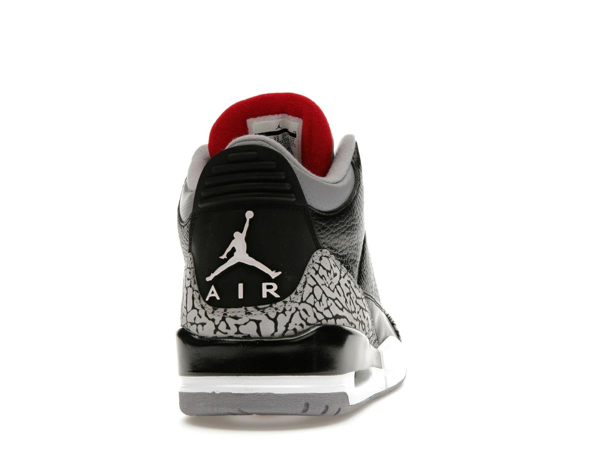 Jordan 3 Retro Black Cement (2011) Black Cement Grey White Varsity Red 136064-010 - savito