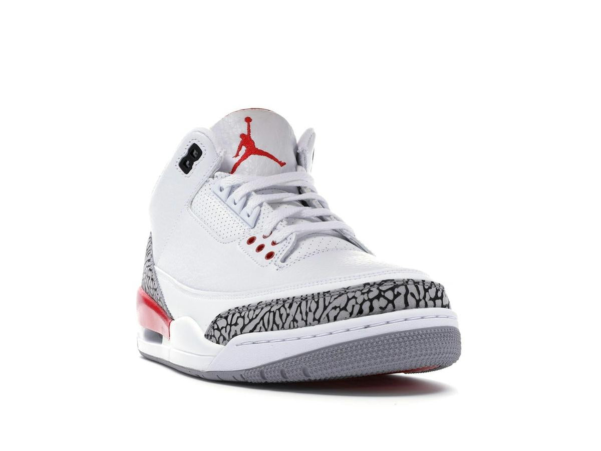 Jordan 3 Retro Hall of Fame White Fire Red Cement Grey Black 136064-116 - savito