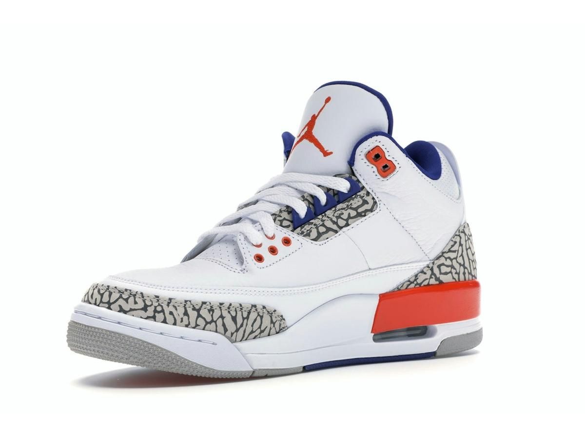 Jordan 3 Retro Knicks 136064-148 White Old Royal University Orange Tech Grey - savito