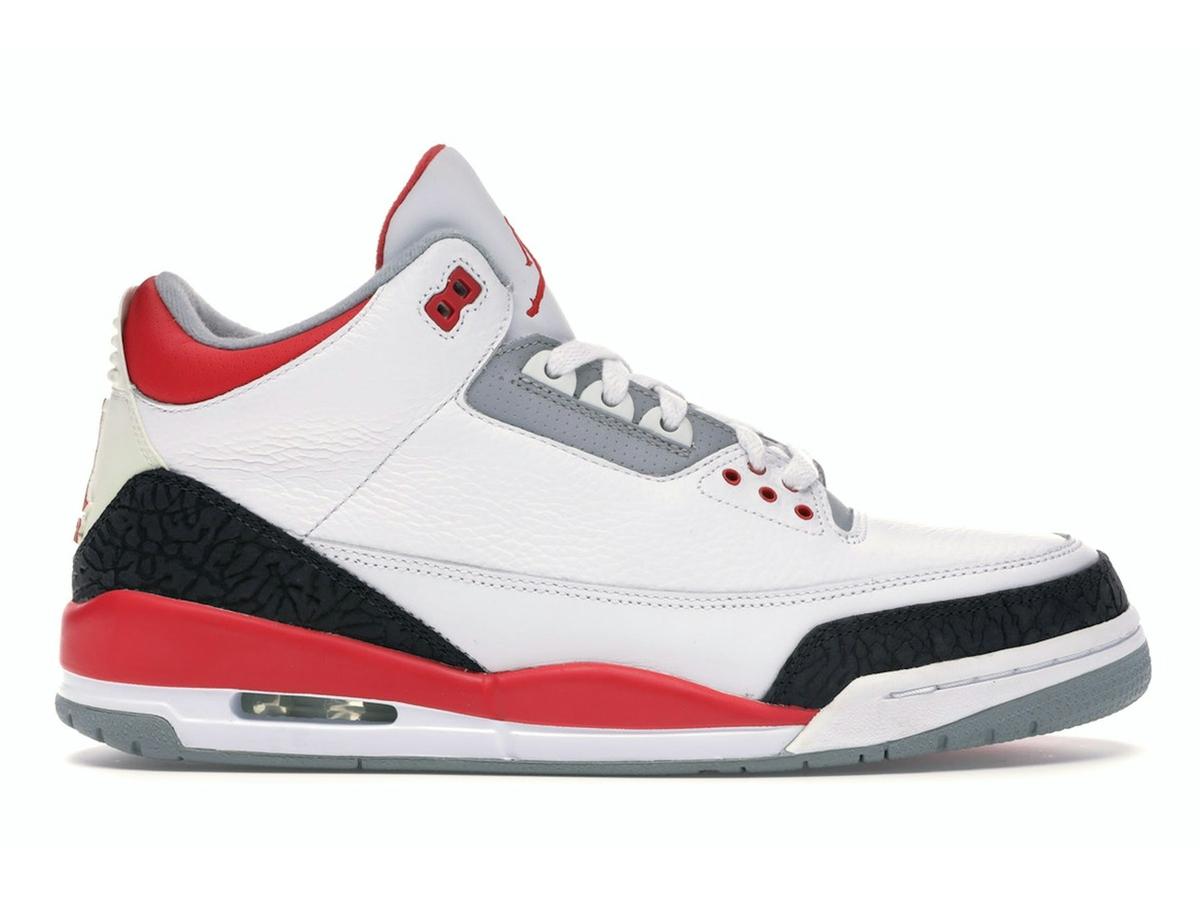 Jordan 3 Retro Fire Red (2007) White Cement Grey 136064-161 Sneakers - savito