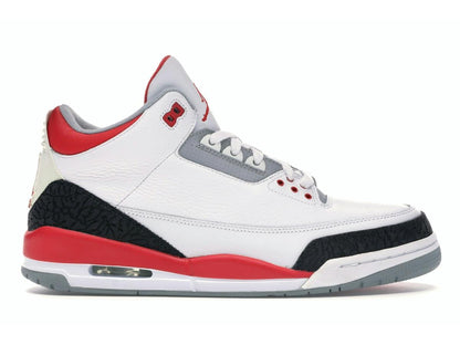 Jordan 3 Retro Fire Red (2007) White Cement Grey 136064-161 Sneakers - savito