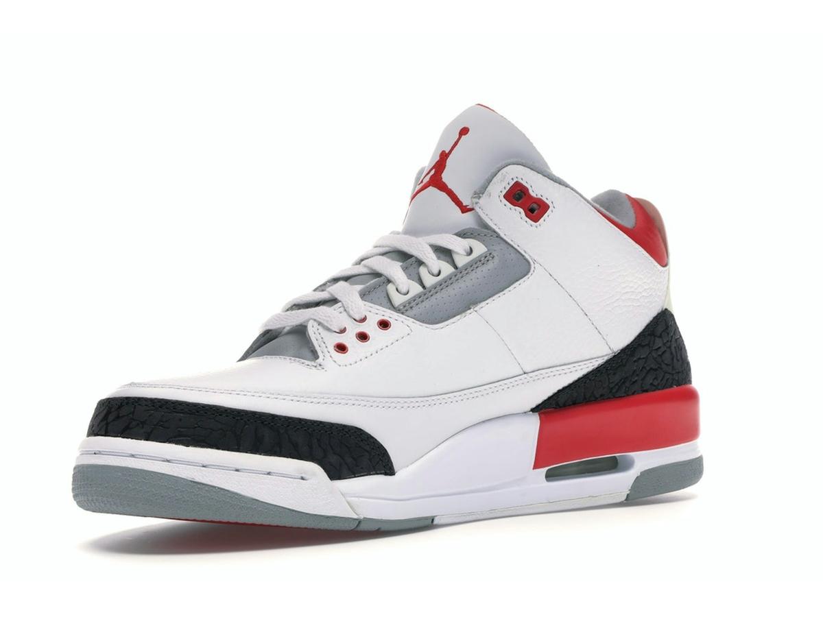 Jordan 3 Retro Fire Red (2007) White Cement Grey 136064-161 Sneakers - savito