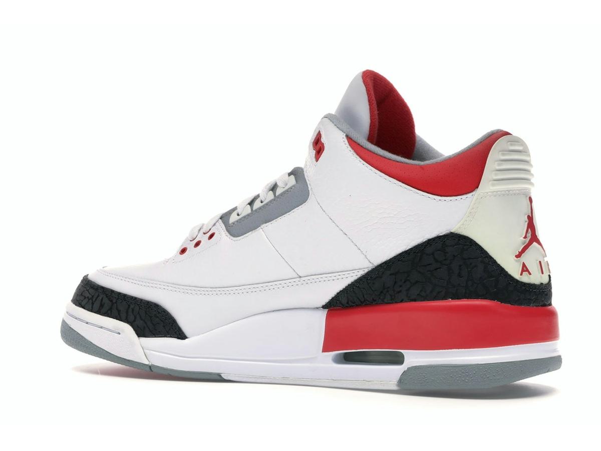Jordan 3 Retro Fire Red (2007) White Cement Grey 136064-161 Sneakers - savito
