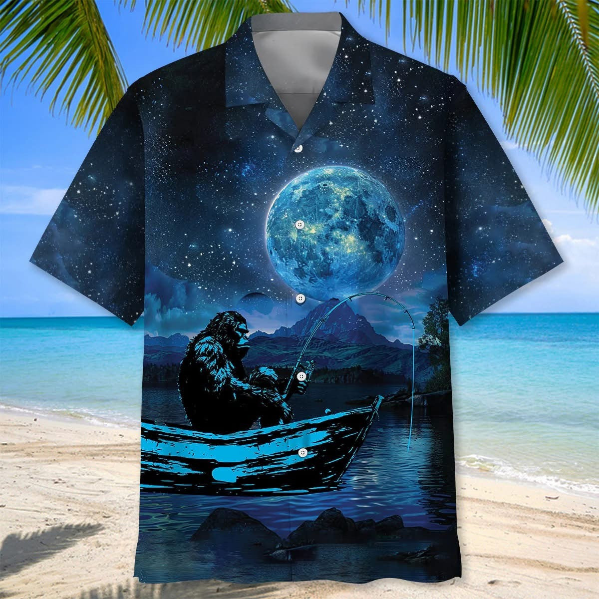Bigfoot Fishing Relax Hawaiian Shirt Funny Sasquatch Aloha Shirt Gifts For Fishing Lovers