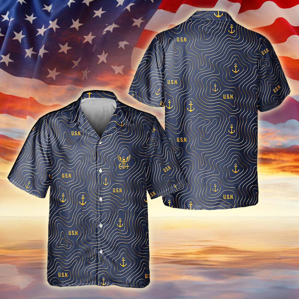US Navy 250th Anniversary Hawaiian Shirt 1775-2025 Navy Veteran Gift For USN