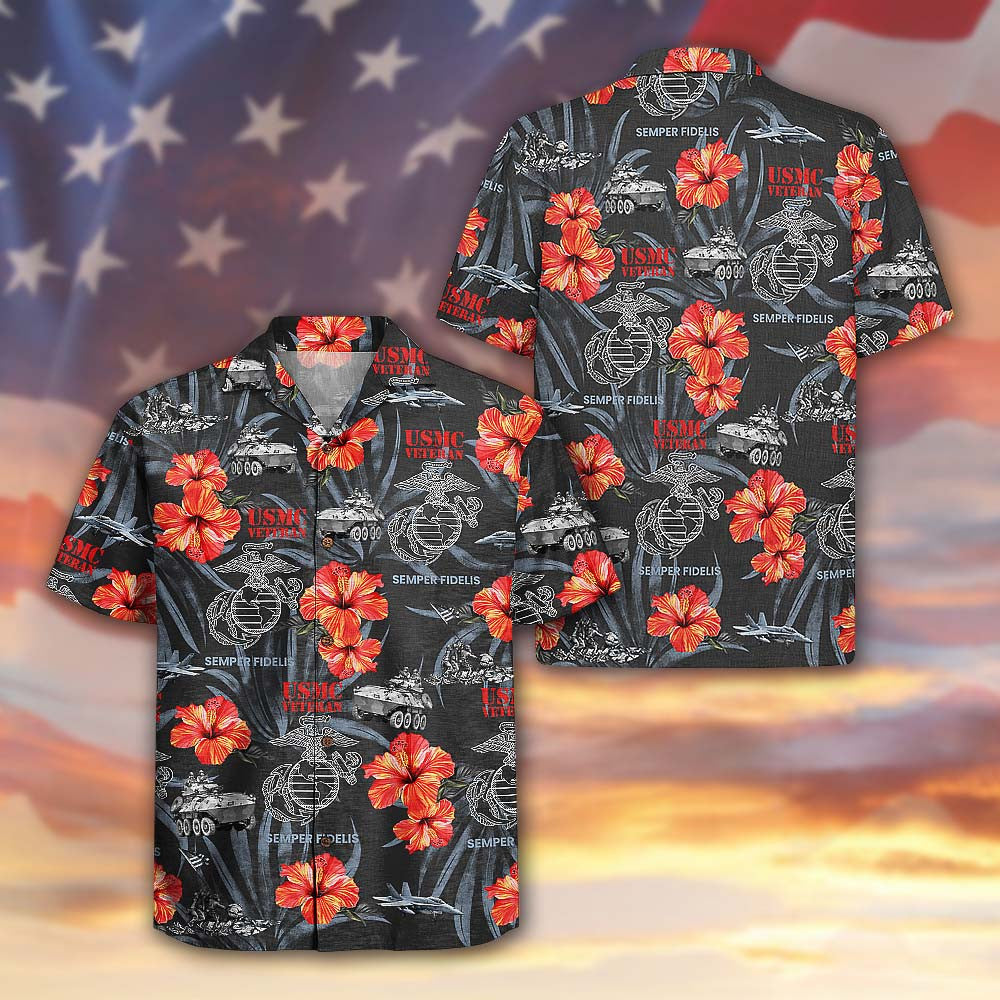 US Marine Corps 250th Years Of Service Hawaiian Shirt Oorah Marine Veteran Gift