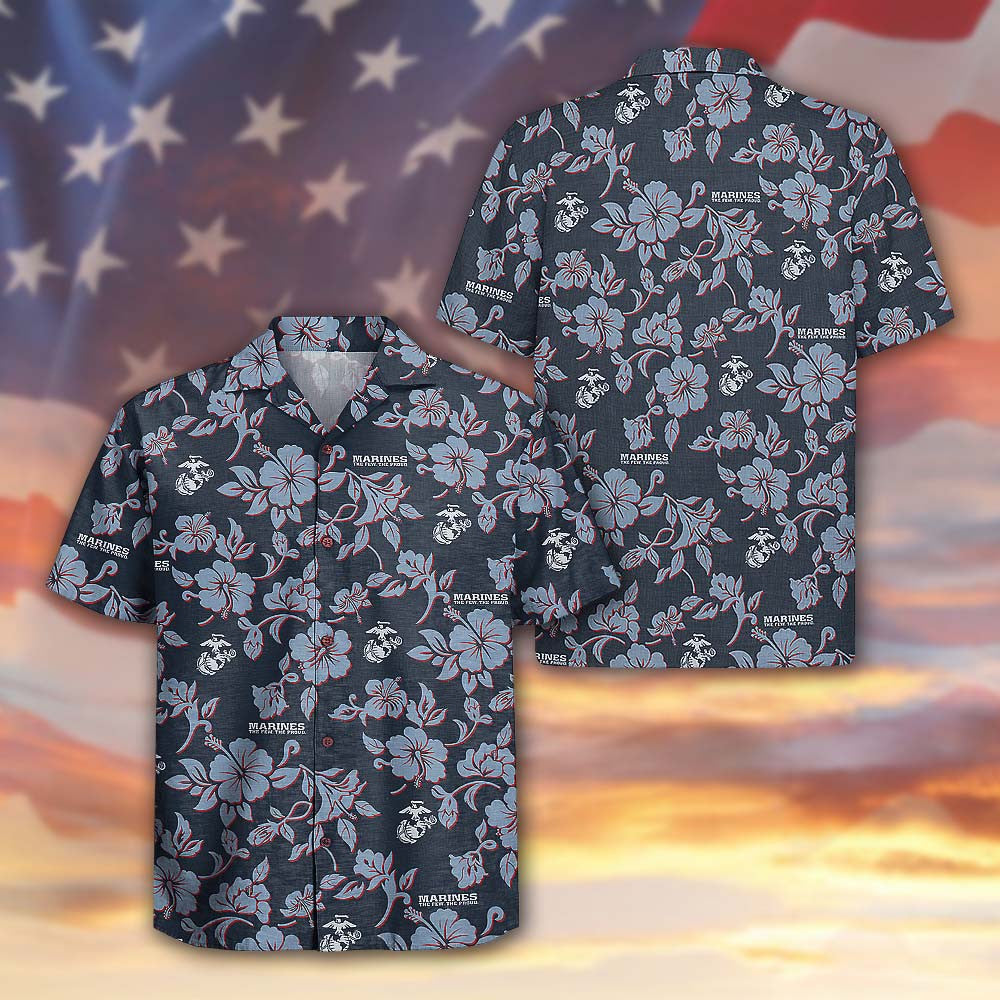 US Marine Corps 250th Anniversary Hawaiian Shirt 1775 2025 Marine Veteran Gift