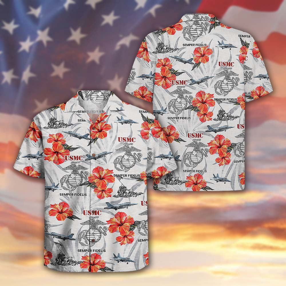 US Marine Corps 250th Anniversary Hawaiian Shirt The Few The Proud Marine Gift