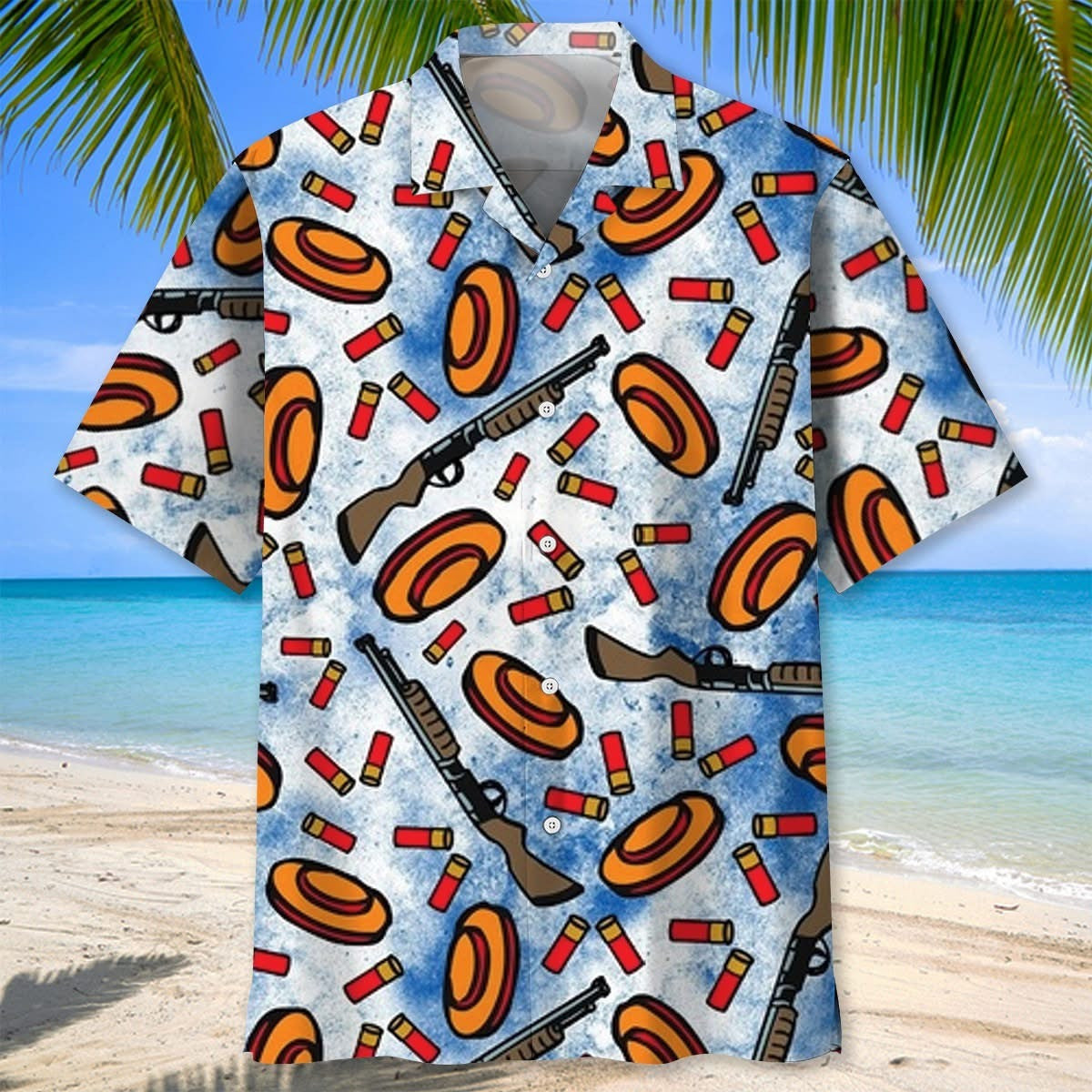Skeet Shooting Hawaiian Shirt Men's Aloha Shirt Apparel Themed Skeet Shooter Gift Ideas
