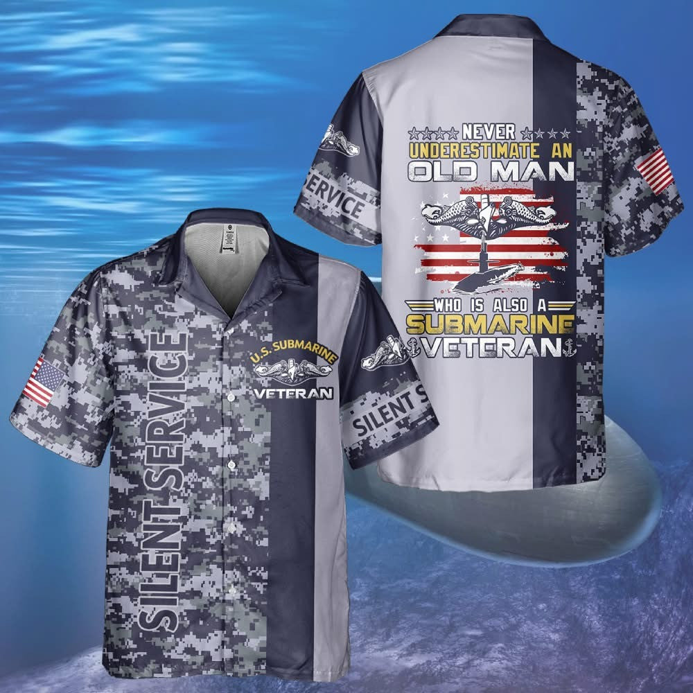 Silence 125 Years US Submarine Force Hawaiian Shirt Navy Veteran Day Gift For Him