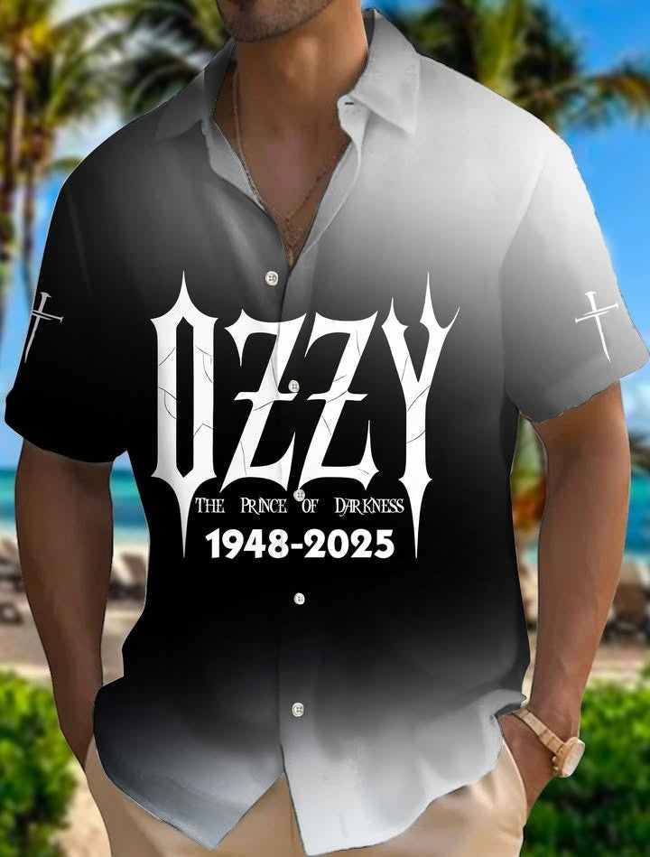 RIP Ozzy Osbourne Prince Of Darkness Hawaiian Shirt 1948–2025 Black Sabbath Fan Merch