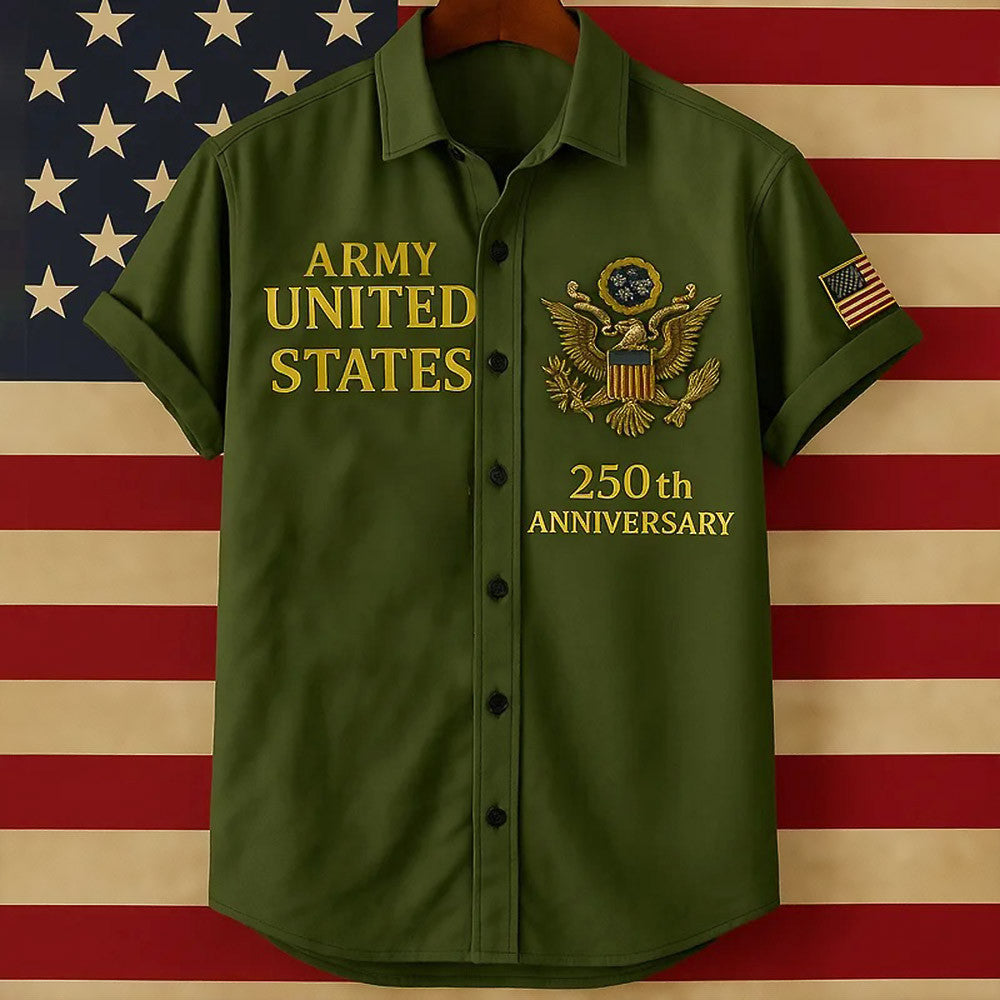 United States Army 250th Anniversary Hawaiian Shirt Veteran Day Us Army Retirement Gifts