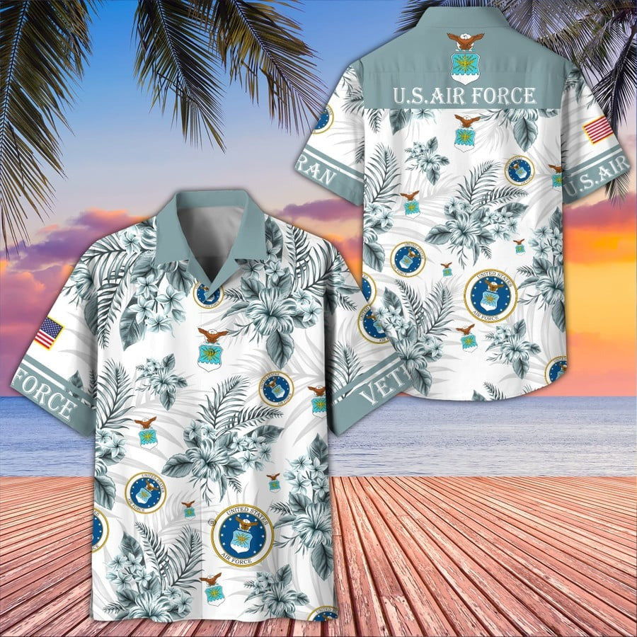 U.S Air Force Veteran Hawaiian Shirt Air Force Veteran Clothing Vets Day Christmas Gifts