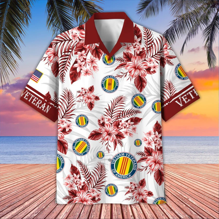 Vietnam Veteran Hawaiian Shirt Hibiscus Aloha Shirt Merch Veterans Day 2025 Gift Ideas
