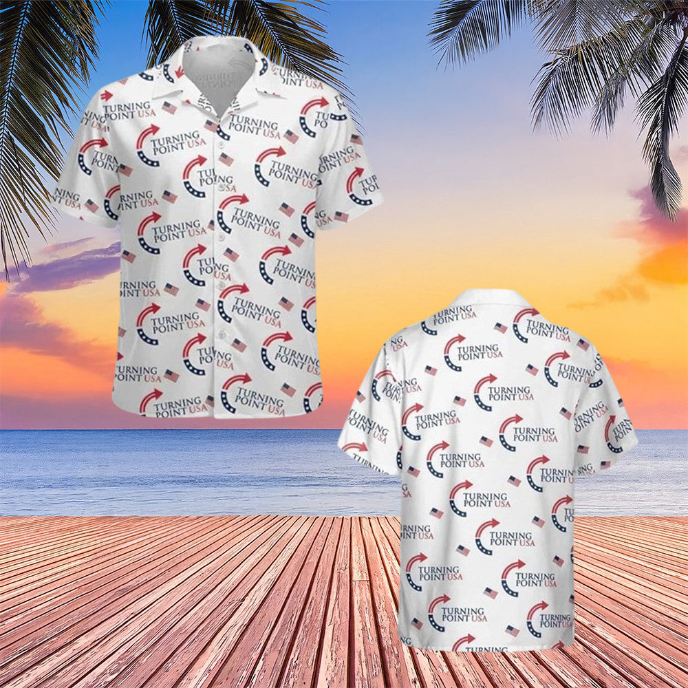 Charlie Kirk Turning Point USA Hawaiian Shirt Charlie Kirk Merch Turning Point Shirt Gifts