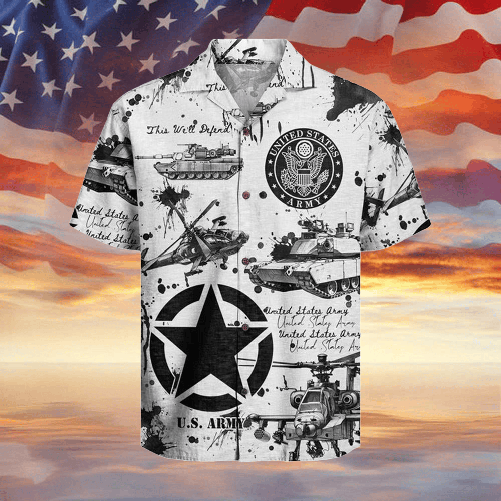 United States Army Veteran Hawaiian Shirt Patriotic Faith Shirt Gifts For Retired Military