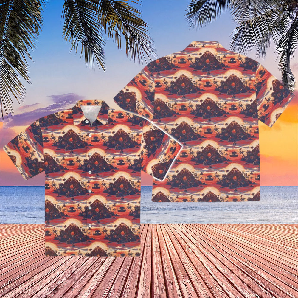 Ginger Island Resort Hawaiian Shirt Sunset And Mountain Aloha Shirt For Sale