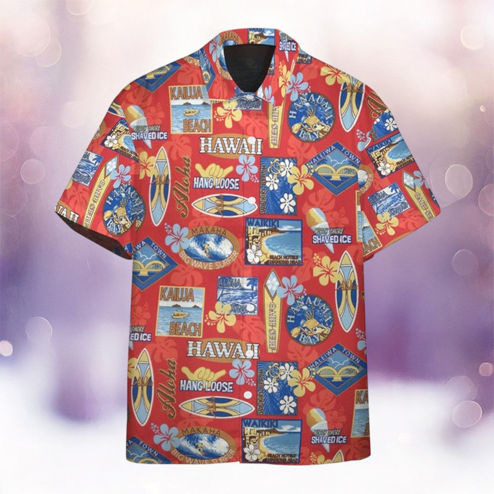 Aloha Hawaiian Shirt Surfboard Beach Button Up Shirt Gift For Island Lovers
