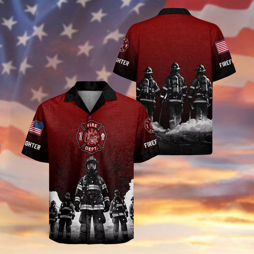 Firefighter Hawaiian Shirt Fire Dept Apparel Presents For Firefighters Ideas For Him