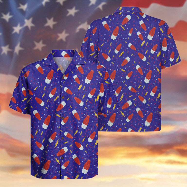 Grand Finale Hawaiian Shirt Fourth Of July Bomb Pops Aloha Shirt Patriotic Apparel Gifts