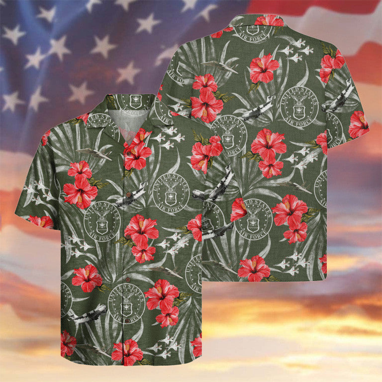 US Air Force 78th Anniversary Hawaiian Shirt Hibiscus Tropical Apparel Patriotic Gift Items