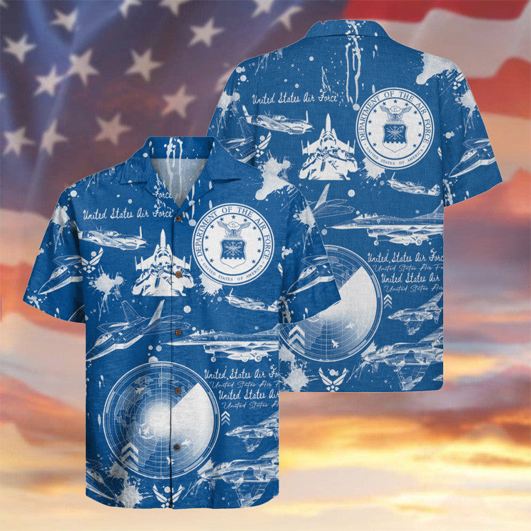US Air Force 78th Years Of Service Hawaiian Shirt USAF Military Apparel Patriotic Gifts