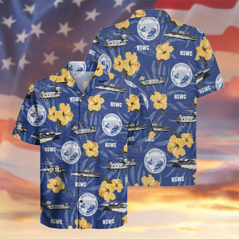US Naval Special Warfare Command Hawaiian Shirt NSWC Apparel Patriotic Gift Ideas
