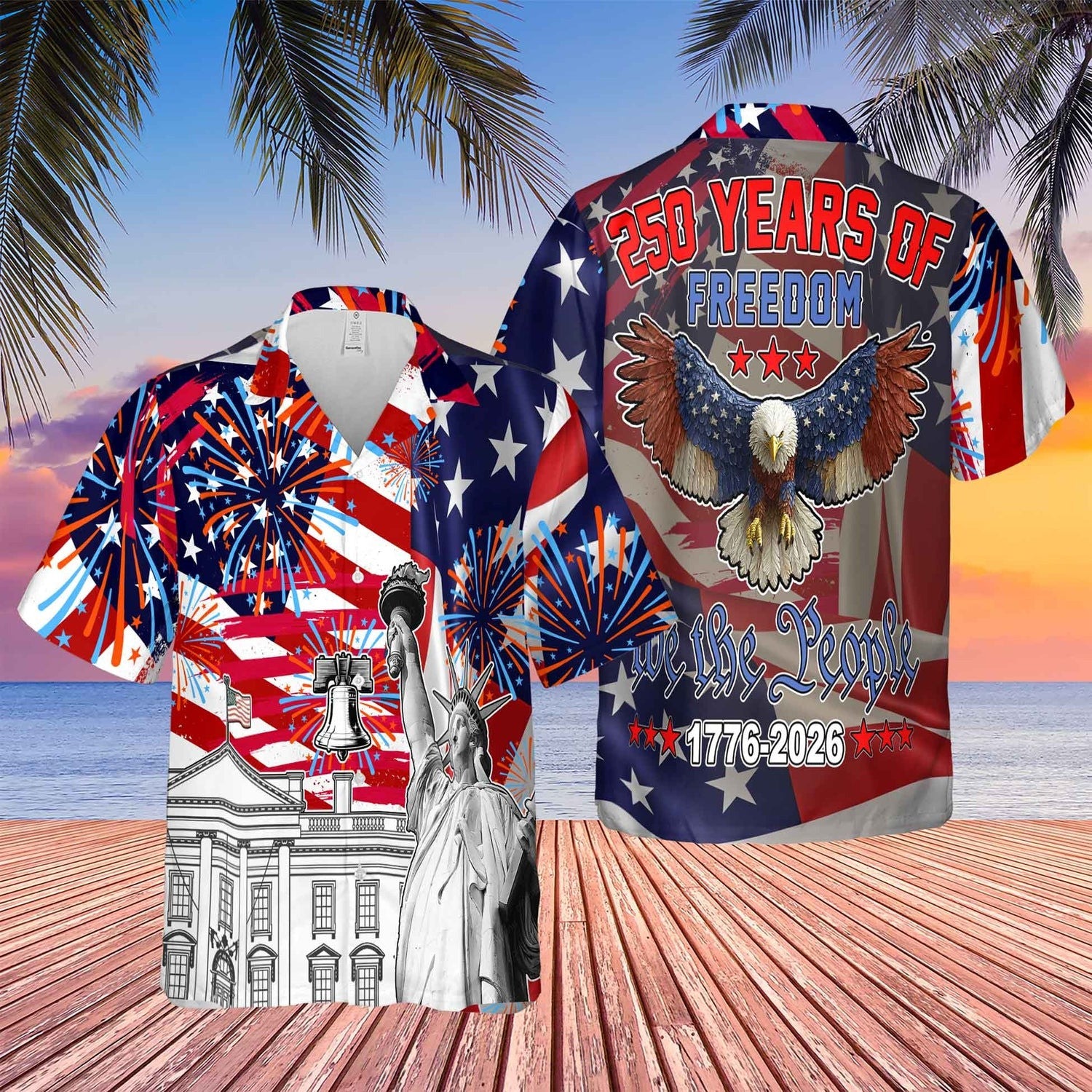 Eagle 250 Years Of Freedom Hawaiian Shirt We The People Shirt Gifts For 4Th Of July