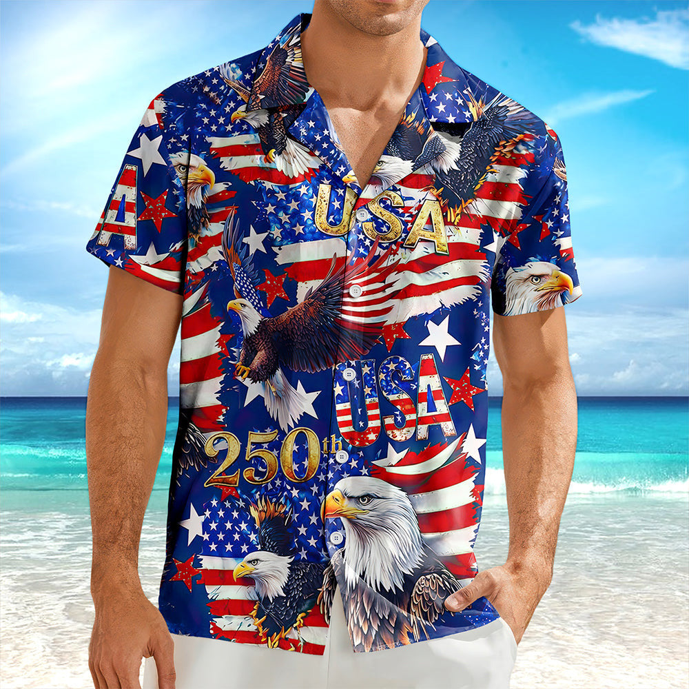 Eagle USA 250 Anniversary Eagle 1776 2026 Patriotic Hawaii Shirt Independence Day 2026 Shirt
