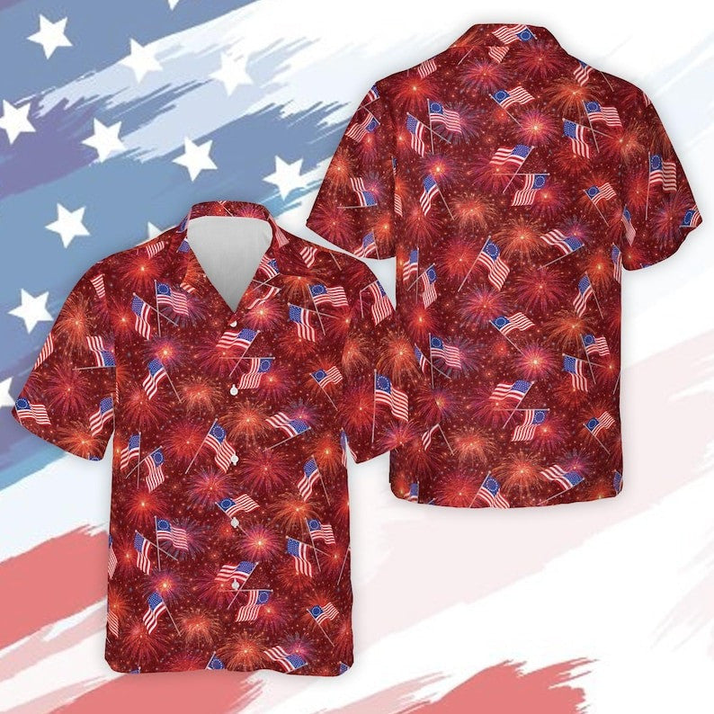 America 250th Anniversary 1776 2026 Hawaiian Shirt Fourth Of July Apparel Patriotic Gifts