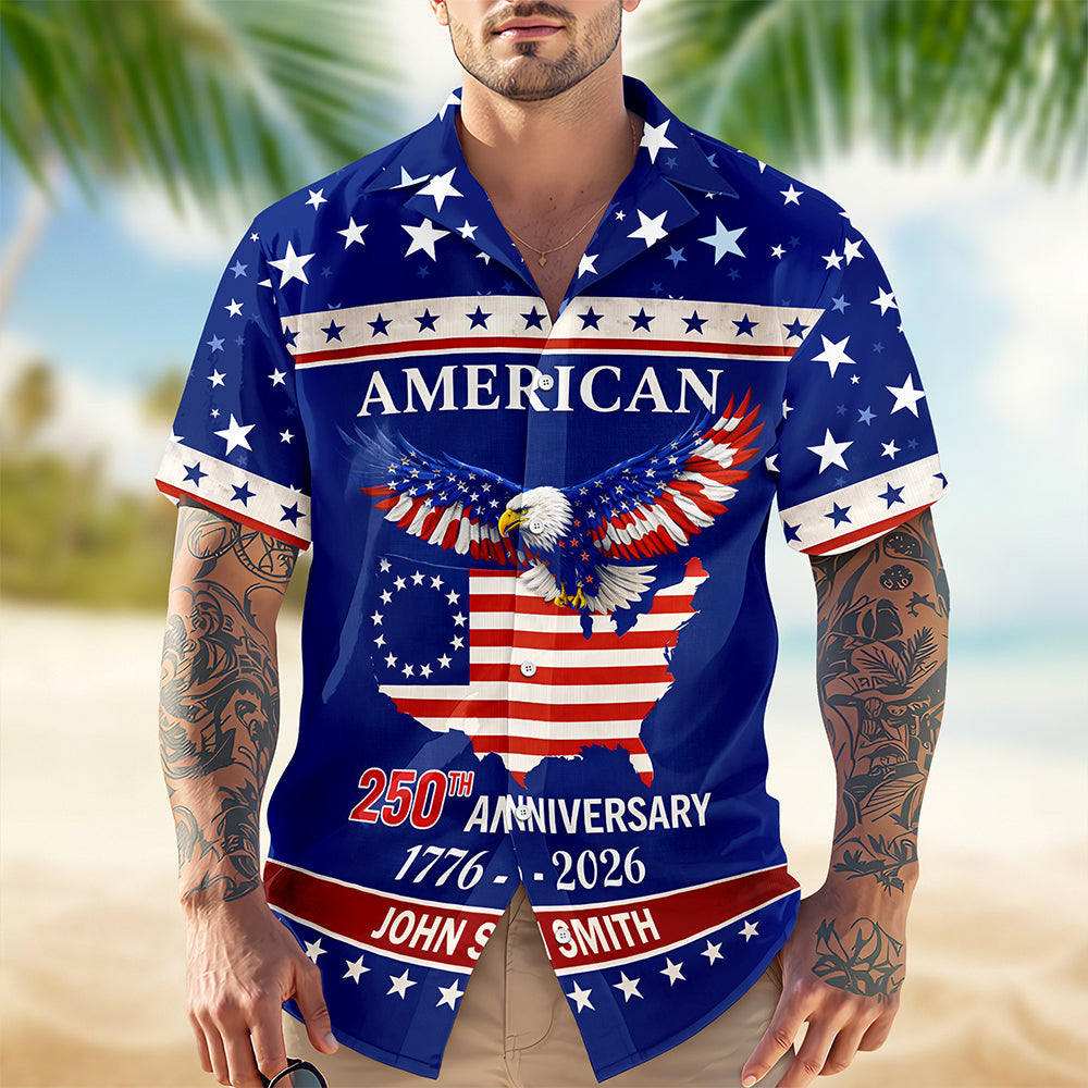 Personalized America 250Th Anniversary Hawaiian Shirt Fourth Of July Attire Gift For Patriots