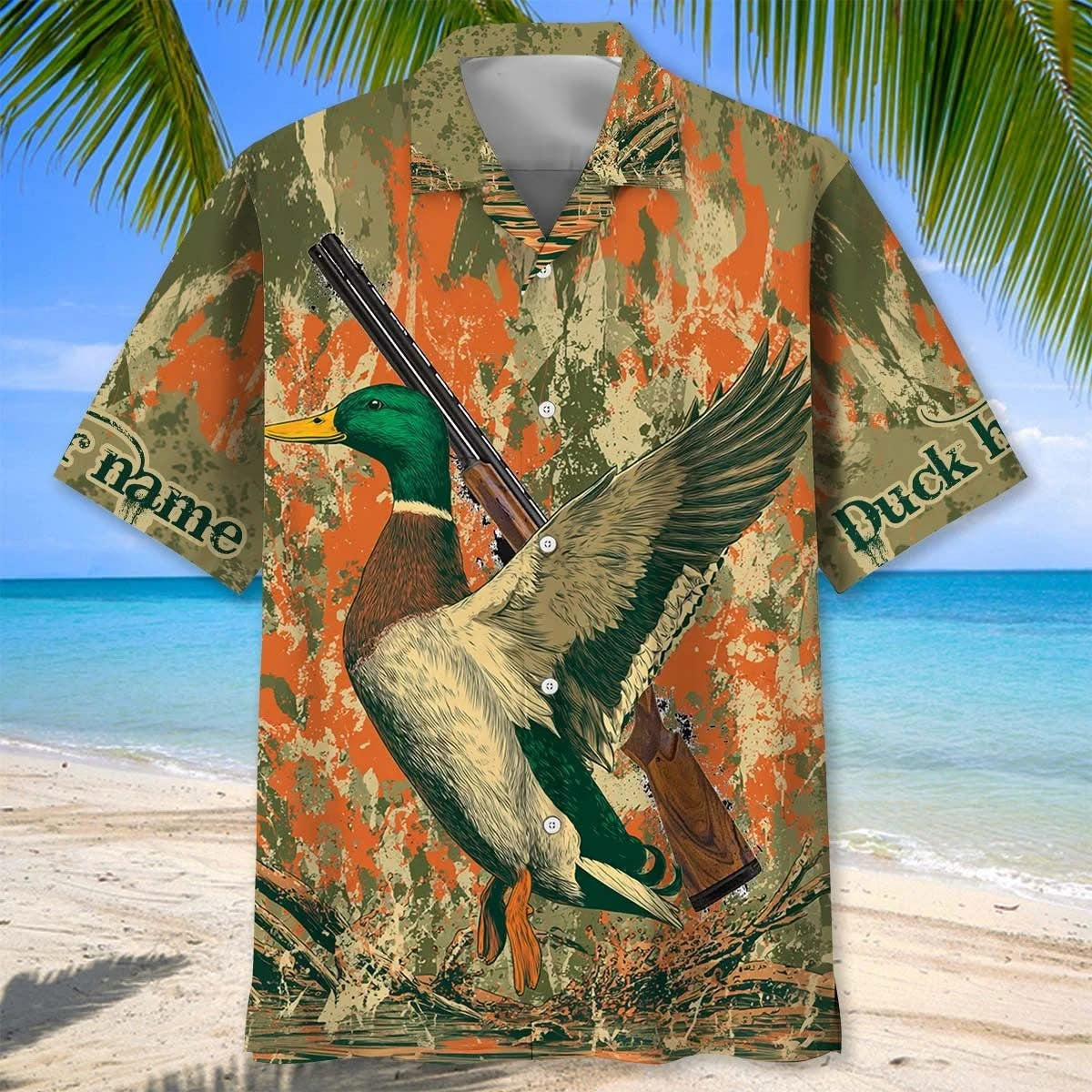 Personalized Mallard Duck Hunter Camo Hawaiian Shirt Cool Outdoor Outfits Gifts For Hunters