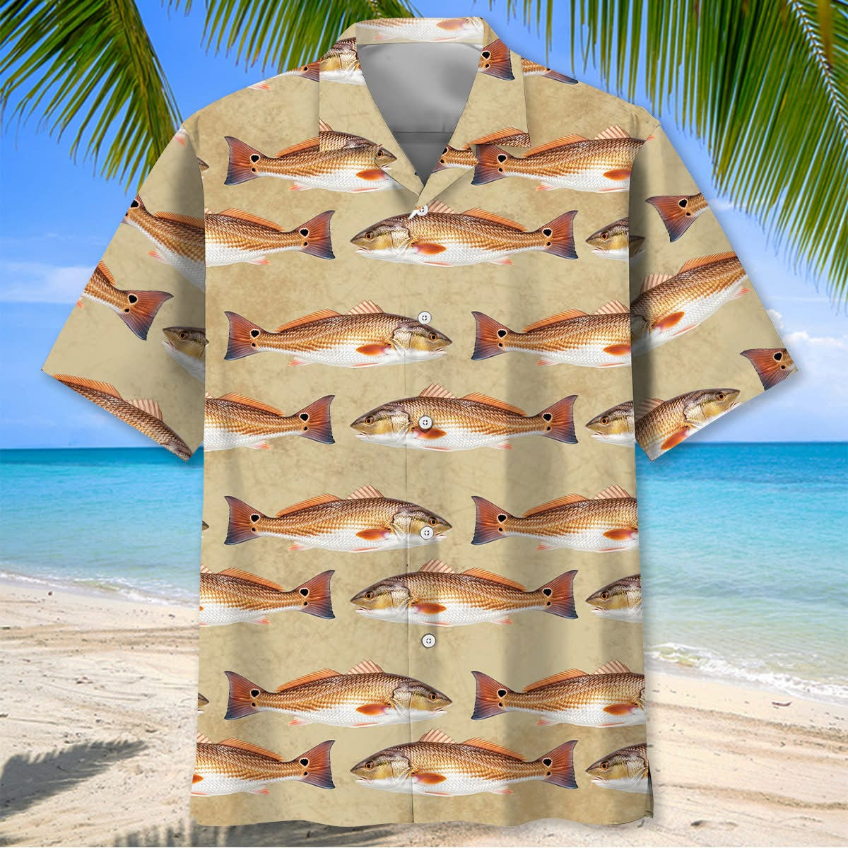 Red Drum Fish Hawaiian Shirt Cool Fishing Outfits Holiday Apparel Gifts For Brother