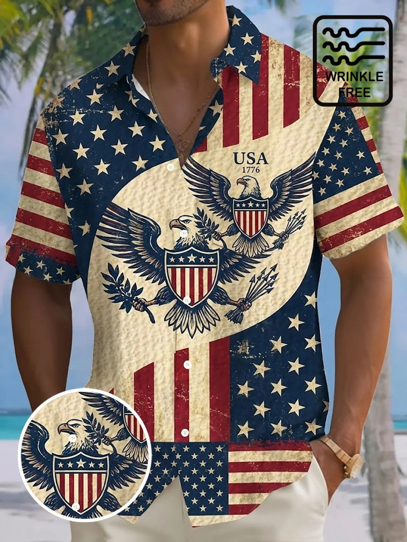 Eagle USA 250 Years Hawaiian Shirt American Flag Clothing Gifts For Independence Day