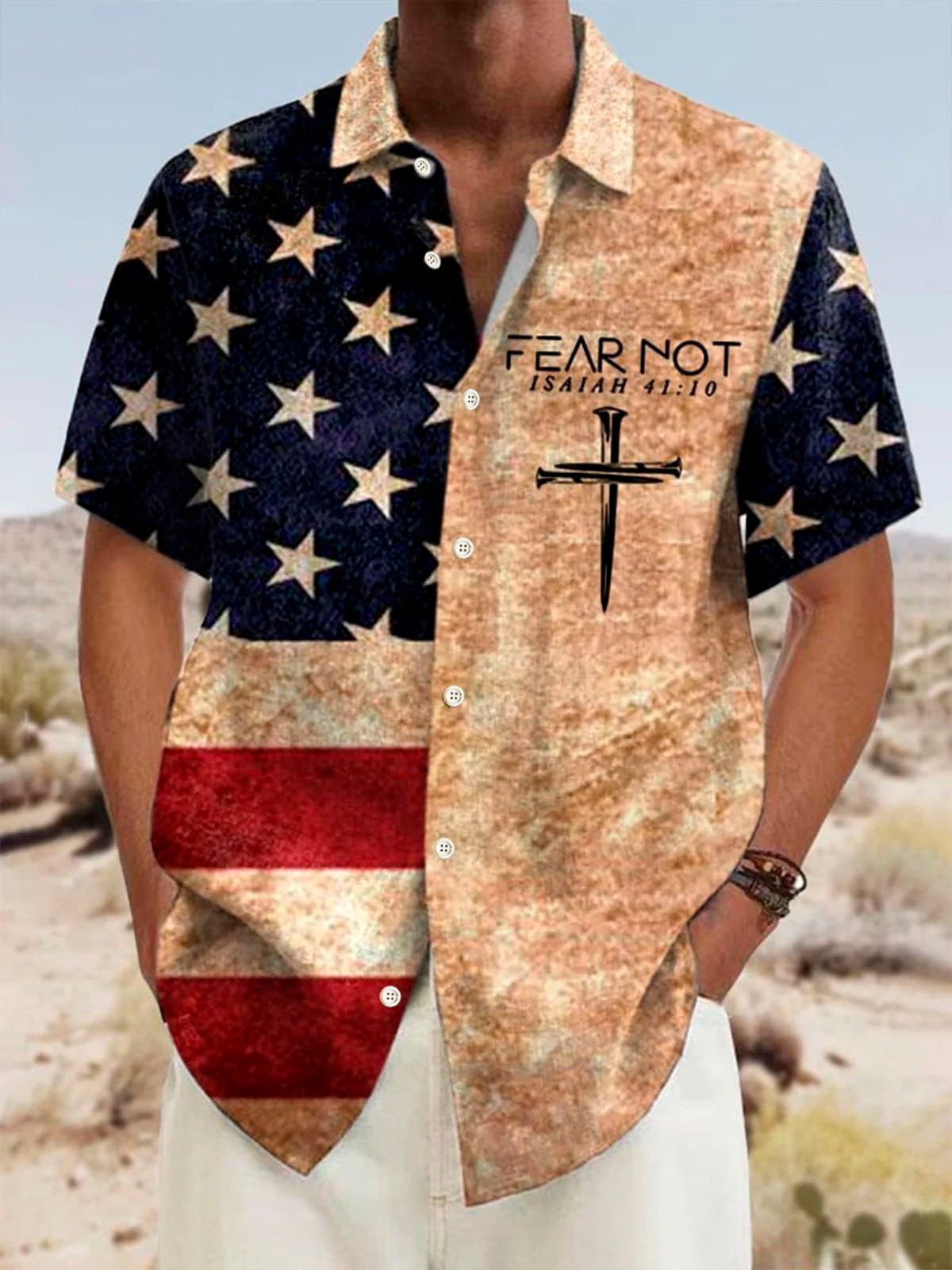 Fear Not Christian Bible Verse Hawaiian Shirt July Fourth Outfit Ideas Gifts For Christian