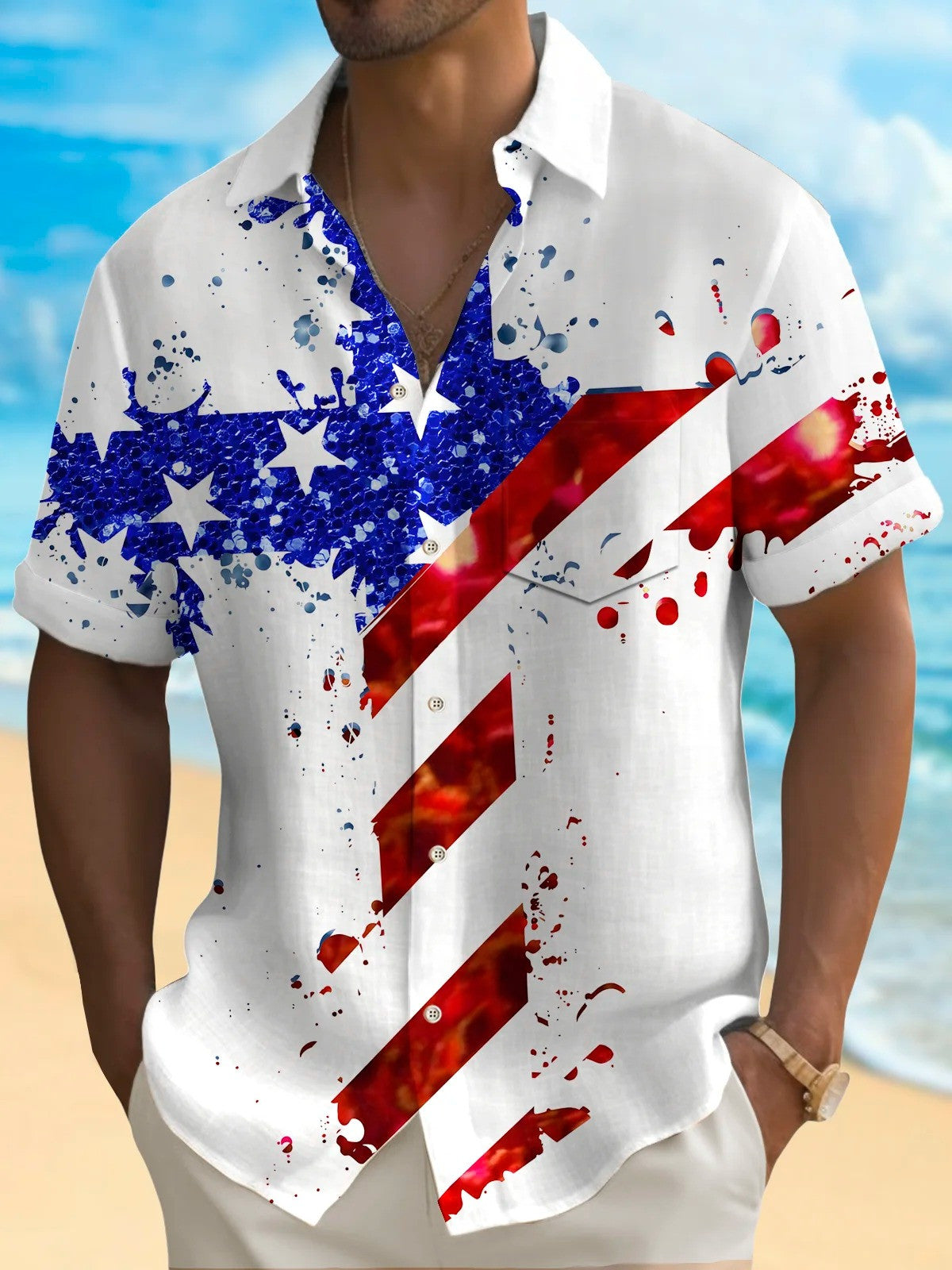Independence Day Flag Hawaiian Shirt Fourth Of July Outfits Patriotic Gifts For Men