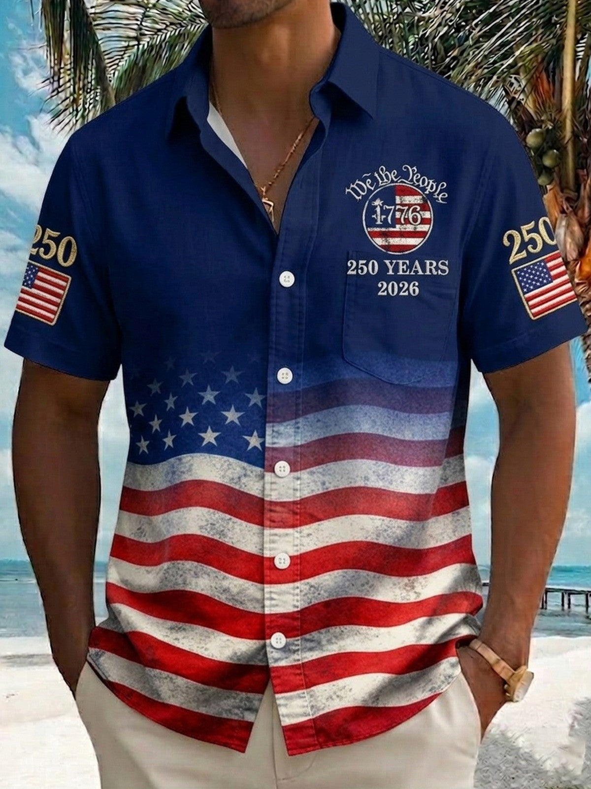 We The People 250 Years Hawaiian Shirt Fourth Of July Attire Gifts For Independence Day