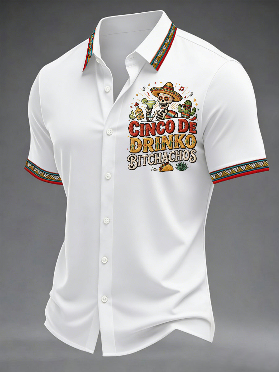 Cinco De Mayo Merch Cinco De Drinko Bitchachos Hawaiian Shirt Mexican Apparel Gifts Idea