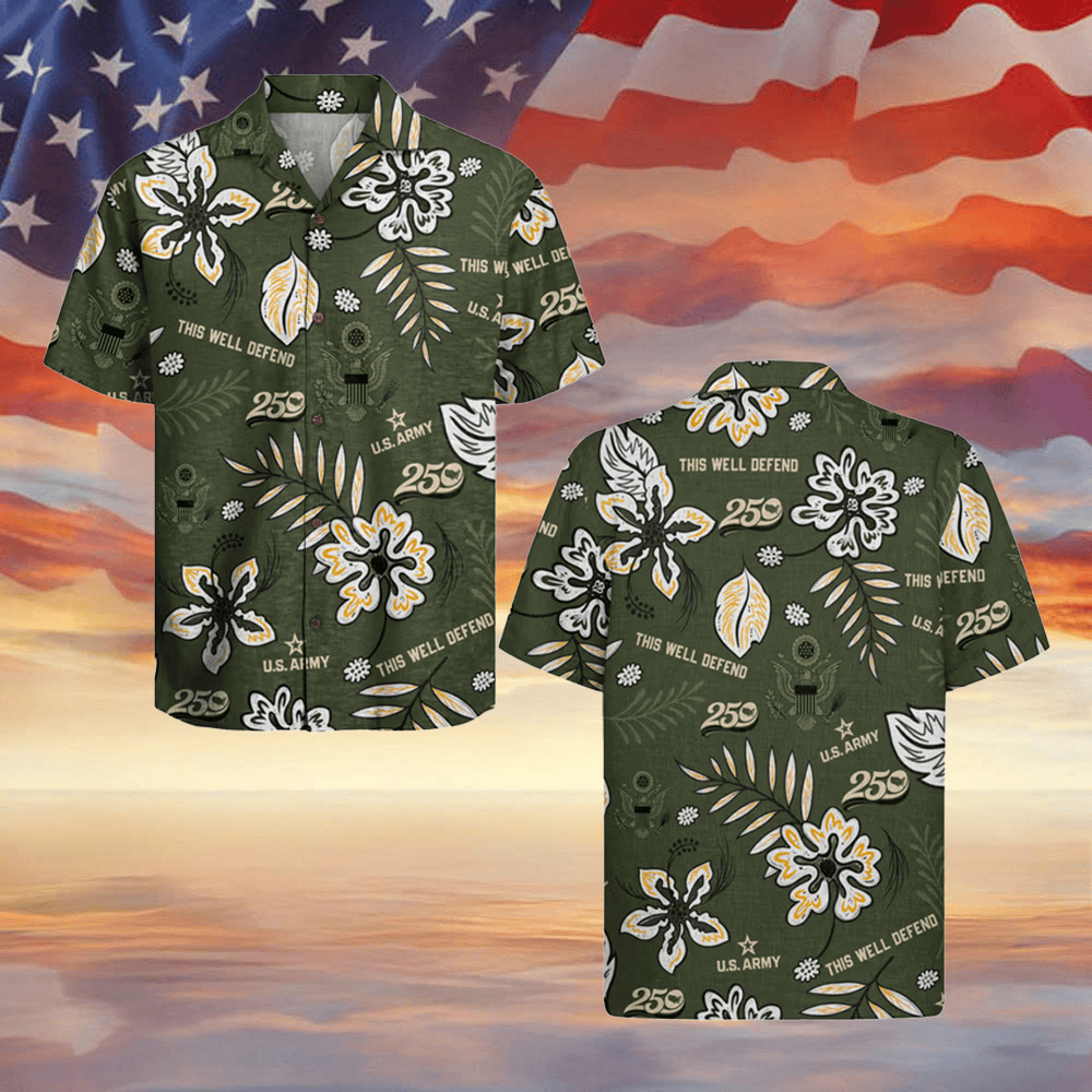 US Army X USA 250Th Anniversary Hawaiian Shirt This We'll Defend Shirt Patriotic Gifts