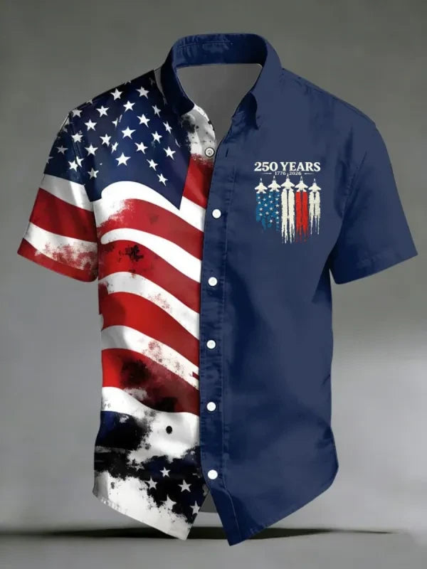 USA 250 Years 1776 2026 Hawaiian Shirt 4Th Of July Clothes Gifts For Independence Day
