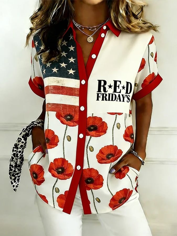 US Red Friday's Poppy Hawaiian Shirt Remember Everyone Deployed Outfits Veterans Gifts
