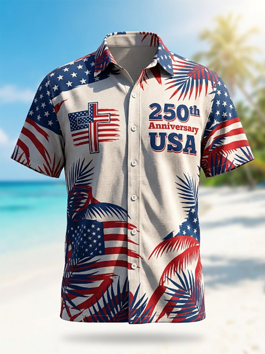 USA 250Th Anniversary Hawaiian Shirt Best 4Th Of July Attire Gift For Patriots