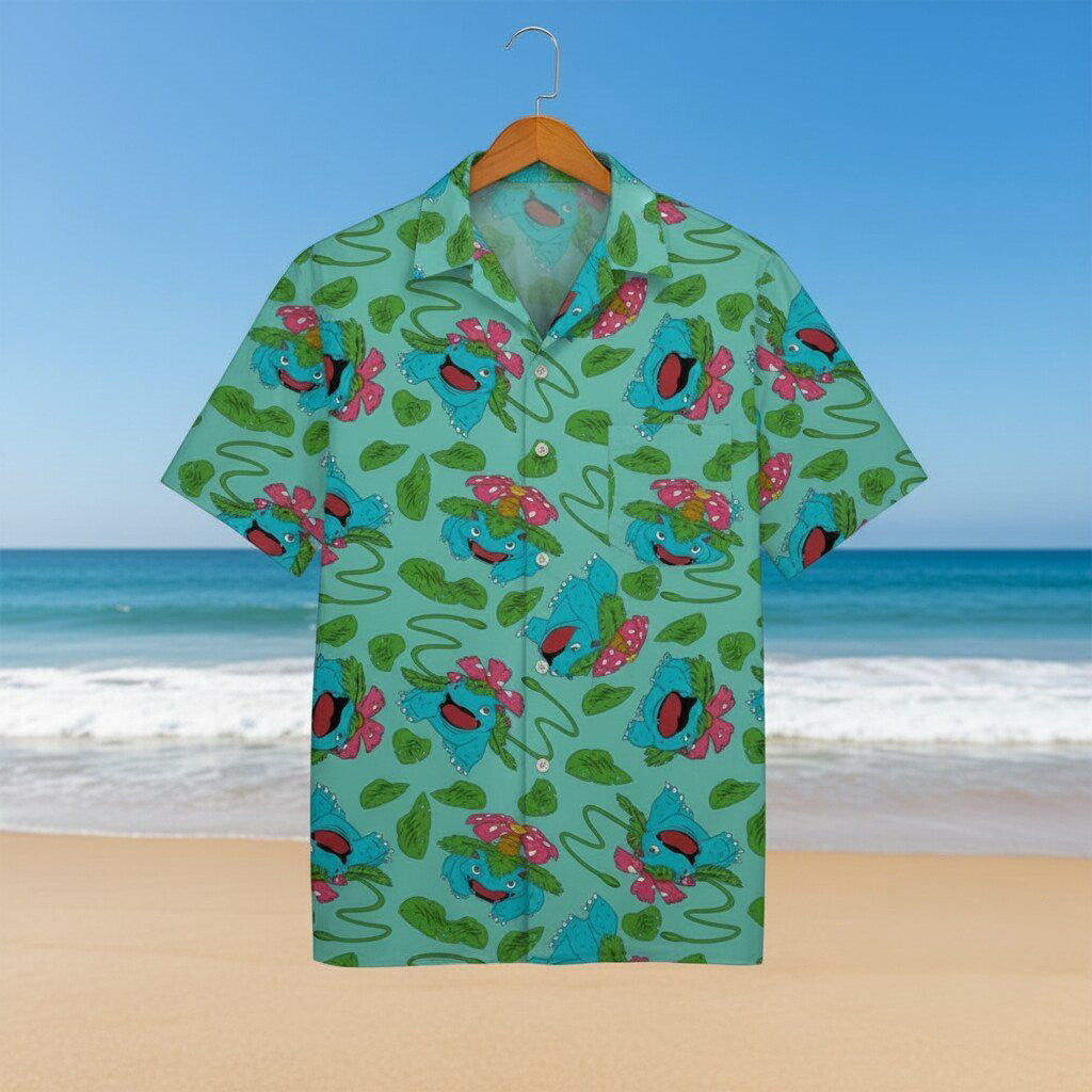 Pokemon Venusaur Leaves Hawaiian Shirt Fathers Day Gifts For Husband