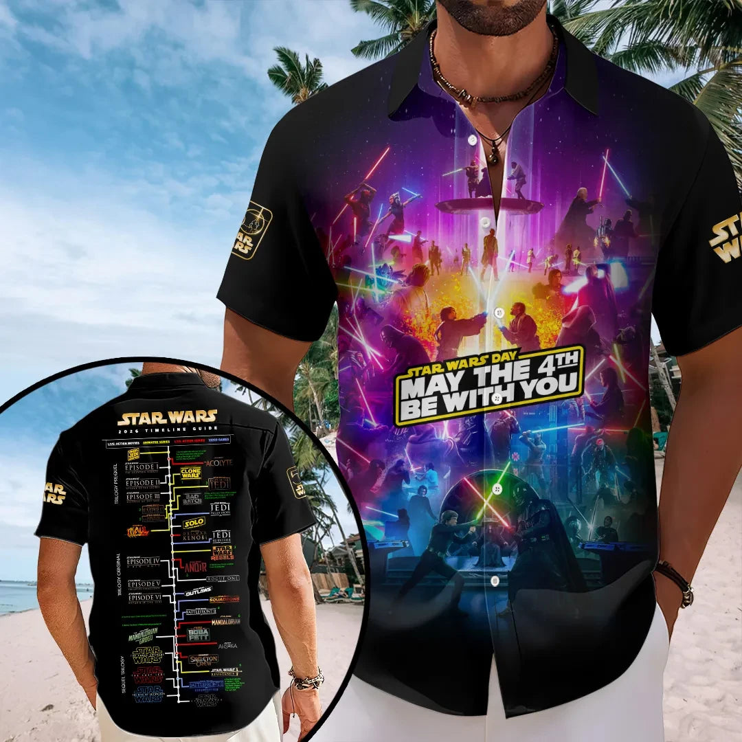 Star Wars 50Th Anniversary Hawaiian Shirt Star Wars Day Clothing May The 4Th Be With You Merch